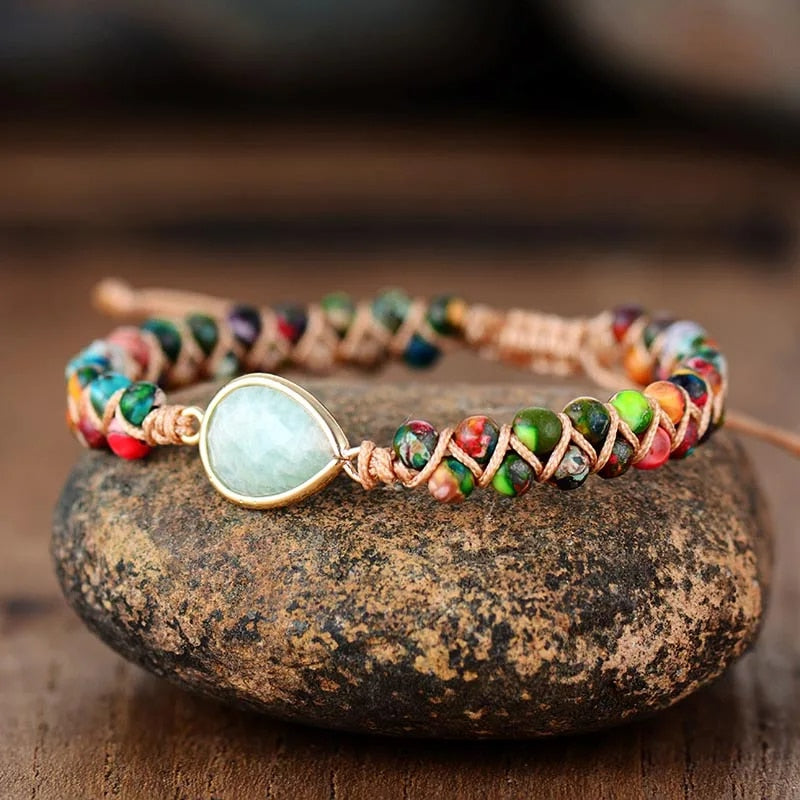 Braid of the Elements – Natural Stone Bracelet | BOHO | 100% handmade 