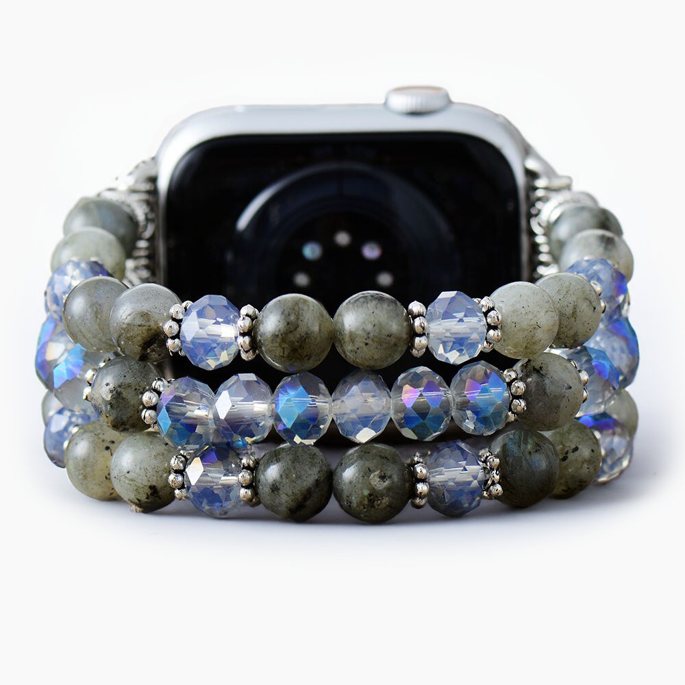 Agate Crystal Stretch Apple Watch Bracelet | Bohemian | 100% handmade